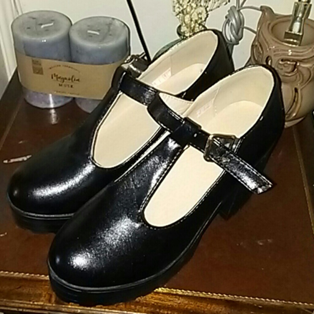 Mary Jane shoes.
